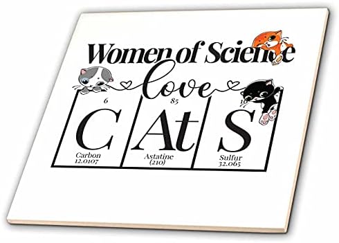 3Drose Women of Science Love C A T Science Table - Tiles