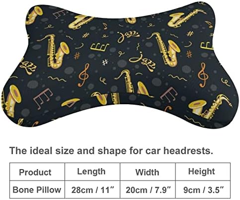Saxofones de travesseiro de pescoço do carro de 2 suportes de pescoço confortável Pillow Pillow F -Memory Foam para Travel Caring Bate