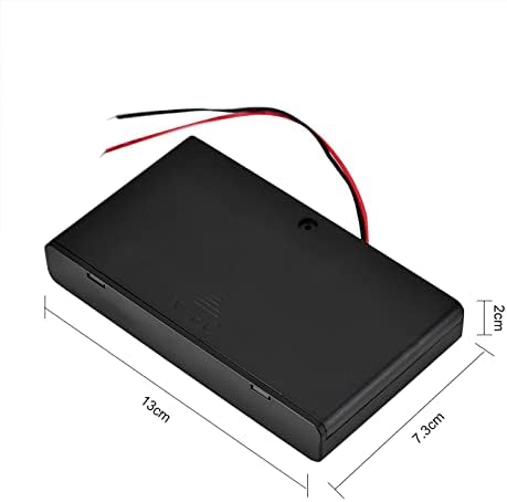 Pilipane Battery Solder com tampa e interruptor de potência, suporte de bateria de 8pcs AA, caixa de armazenamento de bateria de 12V