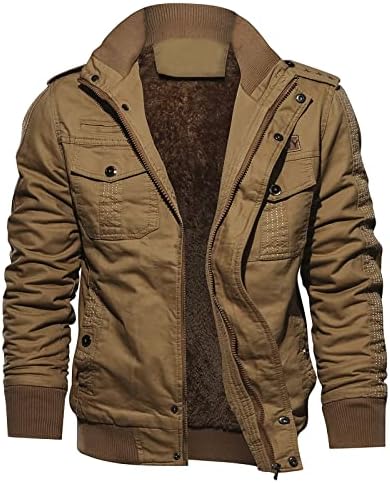 Jaquetas para homens homens outono de inverno roupas militares zíper bolso de bolso solto de casaco respirável masculino