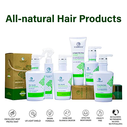 Xiaomoxuan Tea Tree Shampoo e máscara de cabelo hidratante para pacote de cuidados com o cabelo natural
