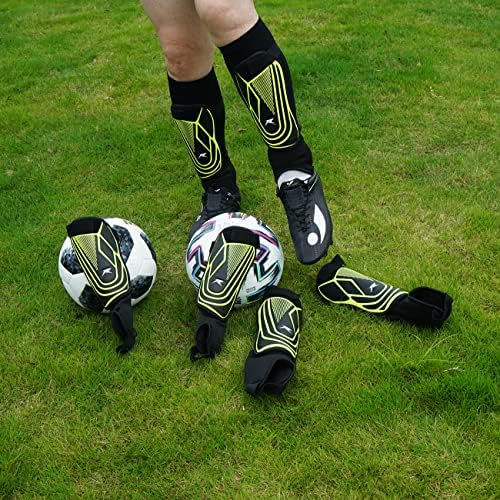 Guardas de futebol de futebol com proteção no tornozelo, super protetor flexível de baixo perfil, juventude, júnior