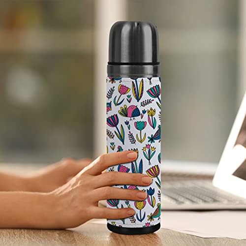 Vantaso Isolado Vacuum Flask Sports Isolamento de garrafa de água Cute Owls Flores florais Autumn Ação