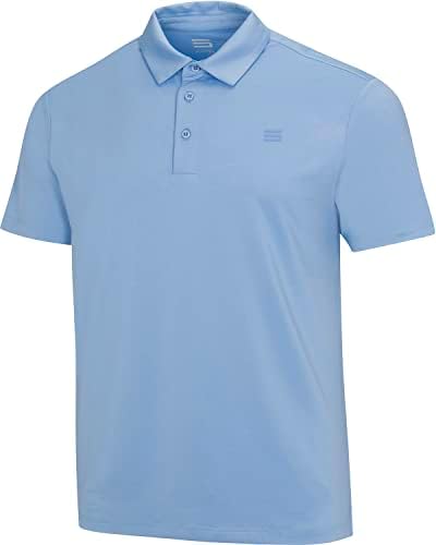 Três sessenta e seis camisas de golfe para homens-pólo de manga curta seca, camiseta de colarinho casual atlético