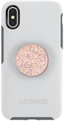 OtterBox + Pop Symmetry Series Case para iPhone XS & iPhone X Packaging de varejo - Vortex polar com Sparkle Rose Pop