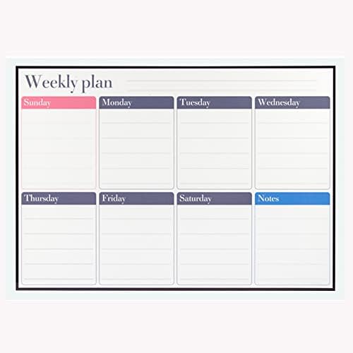Luckincolt Rack de roupas dobráveis ​​com calendário mensal e planejador semanal de apagamento seco magnético e planejador semanal