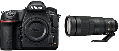 NIKON D850 FX FX FXIMAT Digital SLR Câmera corpo com Nikon AF-S FX Nikkor 24-70mm f/ 2.8e ED Redução de vibração Lente Zoom com
