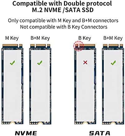 SSK Alumínio M.2 Adaptador de gabinetes SSD SATME, RTL9210B CHIPS LIVRO DE FERRAMENTO SSD LEITOR DE SSD USB C 3.1/3.2 GEN 2 10 GBPS