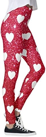 Leggings de Manhong Lovesy Running Print Day Skinny Athletic Sweatpantes Feminino Pontas Pilates Para Yoga Valentine's