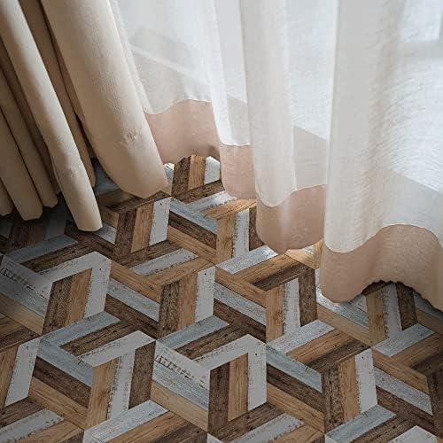 Renslat espessado grão hexagonal de madeira auto-adesiva adesiva de piso pvc adesivo de parede decoração de casa