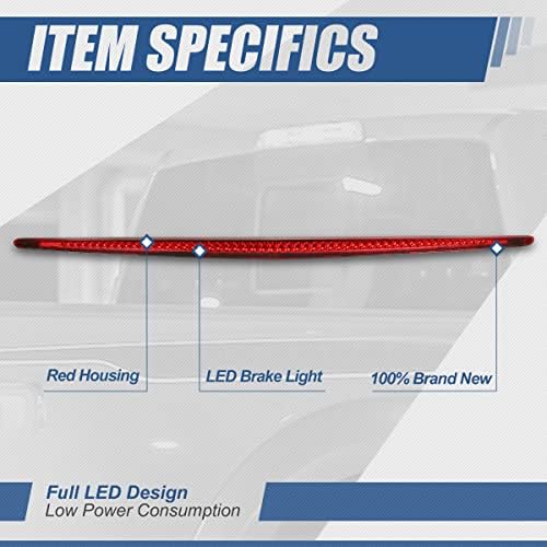 LED LED LED RED CENTRO TRUNCO TRUNCO TRUNCO HIGH 3ª Terceira Lâmpada de Luz de Freio Compatível com Cadillac DTS 06-11