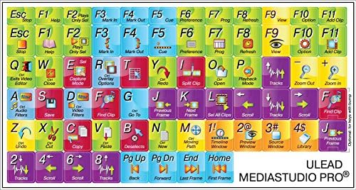 Ulead MediaStudio Pro - teclado de adesivo de atalho