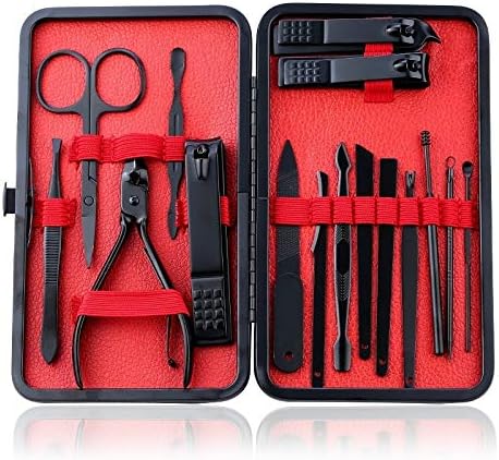 SDUTIO 7-16 PCs Clipper de unhas Scissor Pedicure Set Kit Clipper unhas Conjunto para conjunto de aço de aço Manicure