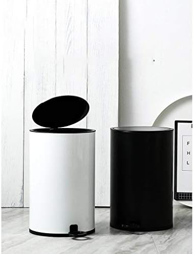 DA TOU Lixo de pedal de aço inoxidável pode moda européia lixo de trompete interno com tampa de banheiro criativo Tubo da sala