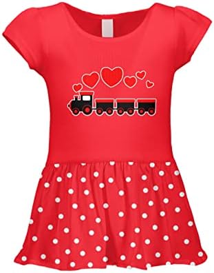 Treine With Heart Smoke Trail - Choo Choo Infant/Toddler Baby Rib Dress