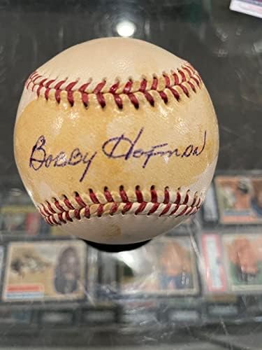 1954 Bobby Hofman New York Giants Single assinado Baseball JSA Warren Giles - Bolalls autografados