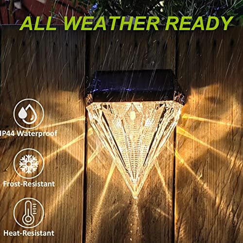 Luzes de deck solar MXWCY LEDS LED LED LED PATIO LUZES DE WALL LUZES DE DIAMA