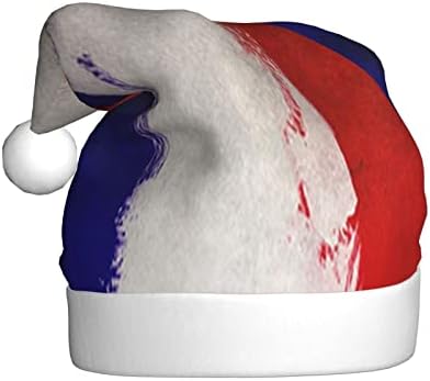 Retro France Flancy Adultos Funny Adults Push Santa Hat chapéu de Natal para mulheres e homens chapéu de férias de natal