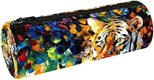 Pintura a óleo colorida Lion Lion Case Student Peike bolsa de zíper com maquiagem de maquiagem de maquiagem para estudantes estudantes