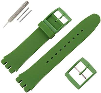 MMBAY borracha 17mm 19mm relógio de cinta compatível com cinta compatível Substituição Substituição de silicone à prova d'água Pulseira para mulheres