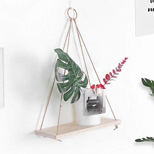 Cabilock Home Decor Decoração de madeira pendurada na prateleira Triângulo Swing prateleiras flutuantes prateleira prateleira