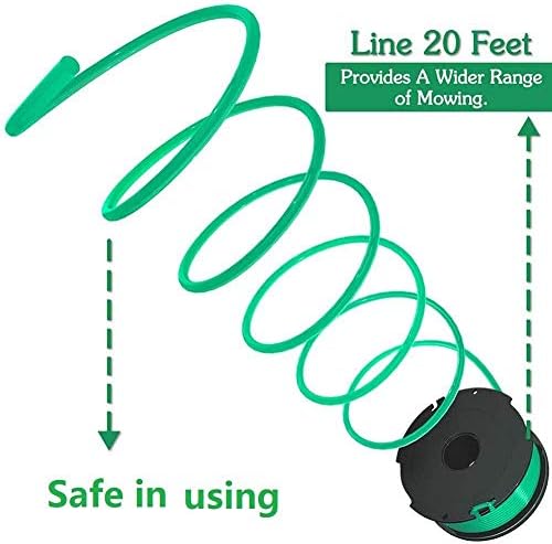 Fobo de substituição SF-080 ， GH3000 TRIMER SCOLS, carretel de substituição de alimentação automática, alimento automático de 20 pés, 0,08 polegadas, compatível com o comedor de ervas daninhas preto e decks LST540 LST540B SF-080-BKP String Trimmer- 7 pacote
