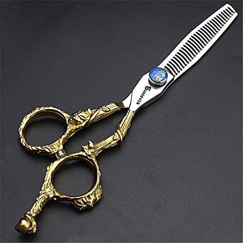 Scissors de corte de cabelo profissional XJPB Definir excelente tesoura de samurai 6,0 polegadas Handidão dourada de aço inoxidável Tesoura para barbeiro/salão/casa/homens/mulheres/crianças