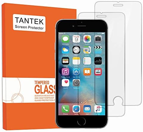 Protetor de tela do iPhone 7, Tantek [sem bolhas] [HD-Clear] [anti-arranhão] [anti-Glare] [antifingerprint] Protetor de tela de vidro temperado para a Apple iPhone 7 e iPhone 6/6s,-[2Pack]