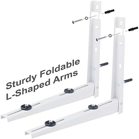 Suporte de montagem de parede externa de peças AC com barra de suporte até 350 libras, bomba de calor universais de ar condicionado mini mini-ar condicionado, unidade de condensador 9000-18000btu, suporte de ar condicionado para serviço pesado suporte