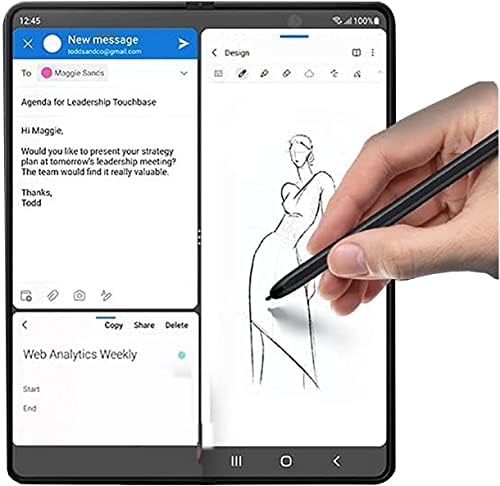 Fold Edition Galaxy Z Fold 3 4 Substituição de caneta + 2 pontas de caneta para Samsung Galaxy Z Fold 3 4 S Pen Touch Stylus S
