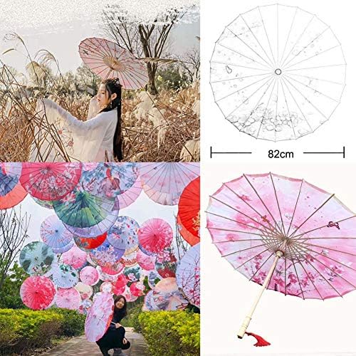 Barra de Deus, estilo clássico, guarda -chuva decorativo de estilo chinês, guarda -chuva de seda, presente artesanal, b03