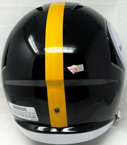 Steelers Najee Harris assinou fanáticos por capacete de réplica em tamanho grande Riddell B314813 - Capacetes NFL autografados