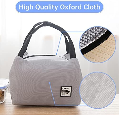 Lancheira com isolamento térmico genênico, lancheira à prova de vazamentos de pano oxford, bolsa portátil com zíper,