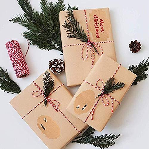 Udefineit 2 rolos Kraft Paper Seeling Setters para embalagem de presentes ou fabricação de artesanato, 6 formas diferentes, 300pcs