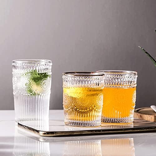 vidro avavofo com palha e tampa de 2 peças de água romântica vidro retro frutas bebe cerveja coquetel de copo de copo