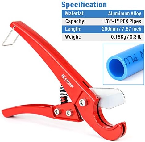 ICRIMP Combo Angle Head PEX CRIMPING Tool C/W PEX Cutter