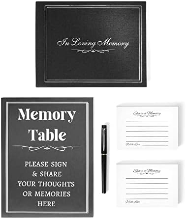 Livro de Convidados Funerários Samkedoo | LIVRO FUNERAL | Livro de visitas para funeral | Celebração da vida | Celebração da vida Livros de visitas | Compartilhe cartões de memória | Livro de visitas fúnebres para serviço memorial