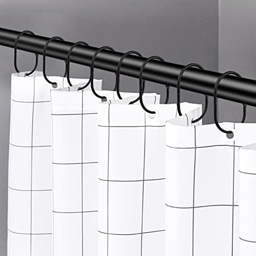 TCMAO 12 ganchos de cortina de chuveiro de embalagem, gancho decorativo da cortina decorativa à prova de ferrugem
