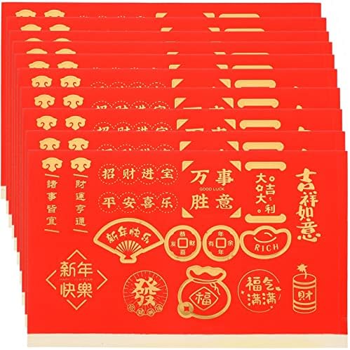 Didiseaon 10pcs Feliz adesivos de ano novo chinês 2023 anos do coelho adesivo de rótulos para sacos de doces Sacos de