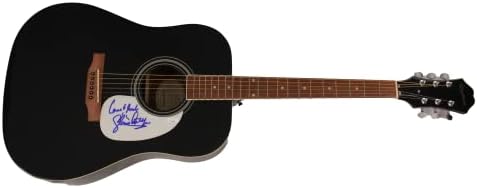 Gloria Estefan assinou autógrafo em tamanho grande Gibson Epiphone Guitar Guitar w/ James Spence Autenticação JSA COA - Linda cantora,