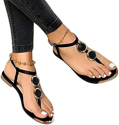 Sandálias nlomoct para mulheres casuais de cristal de verão sandálias planas chinelas chinelas de sapatos de caminhada