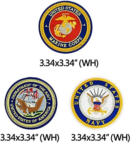 Lovezzr 6pcs o logotipo da Marinha dos Estados Unidos em costura em um conjunto de patches bordados de ponta para jeans e roupas