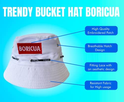 Modelo de Hat de Porto Rico Boricua com proteção UV para o ar livre