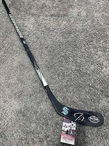 Jordan Eberle Seattle Kraken assinou o bastão de hóquei autografado com JSA COA - Sticks NHL autografados