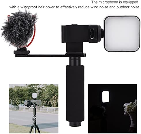 Kit de vlog de Eulbevoli, conjunto de filmagens de smartphone Fill Light usa 49 contas de lâmpada LED de alta brilha
