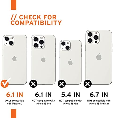 Armadura Urbana Engrenagem UAG iPhone 13 Case [tela de 6,1 polegadas] monarca, fibra de carbono e iPhone 13 [Tela