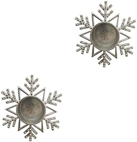 2 PCs Christmas Snowflake Shape Candlestick Aroma Candle Cup Deller Decorações de Natal Presentes Ornamentos