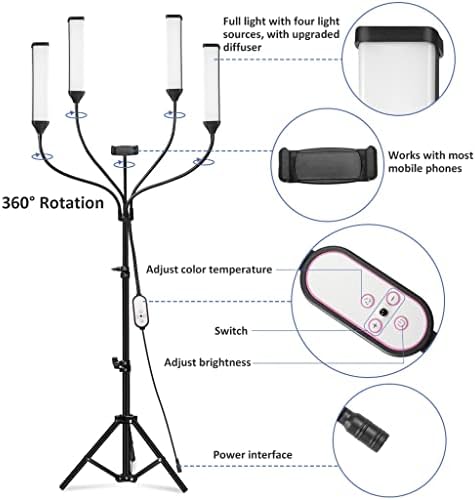 XXXDXDP Luz de anel com controle remoto e suporte de telefone celular de 30w Preencher luz para transmitir vídeos de maquiagem