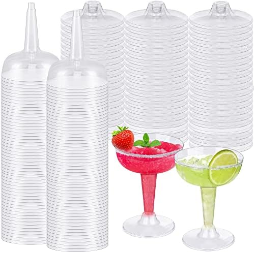 Shojoy 120 peças coquetéis transparentes copos 4 onças 4 onças de champanhe copos de festas de champanhe margarita copos de