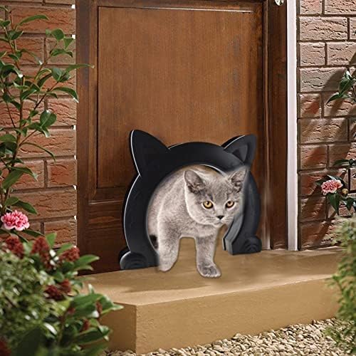 Porta de animal de estimação para gatos, portas de gato de duas maneiras sem aba - portas de gato para portas interiores com parafusos, mantém a caixa de lixo de crianças e cachorro